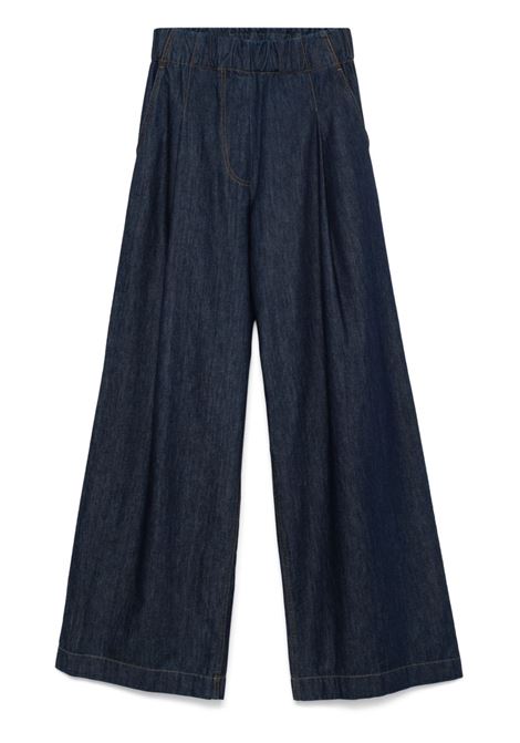 Jeans con dettagli a pieghe in blu Dries van noten - donna DRIES VAN NOTEN | 2510109361553507